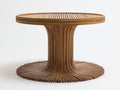 Table de jardin en bois massif 130x130x75 cm - bois naturel - terrasse style contemporain