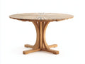 Table de jardin en bois massif 120x120x75 cm - bois naturel - terrasse style contemporain